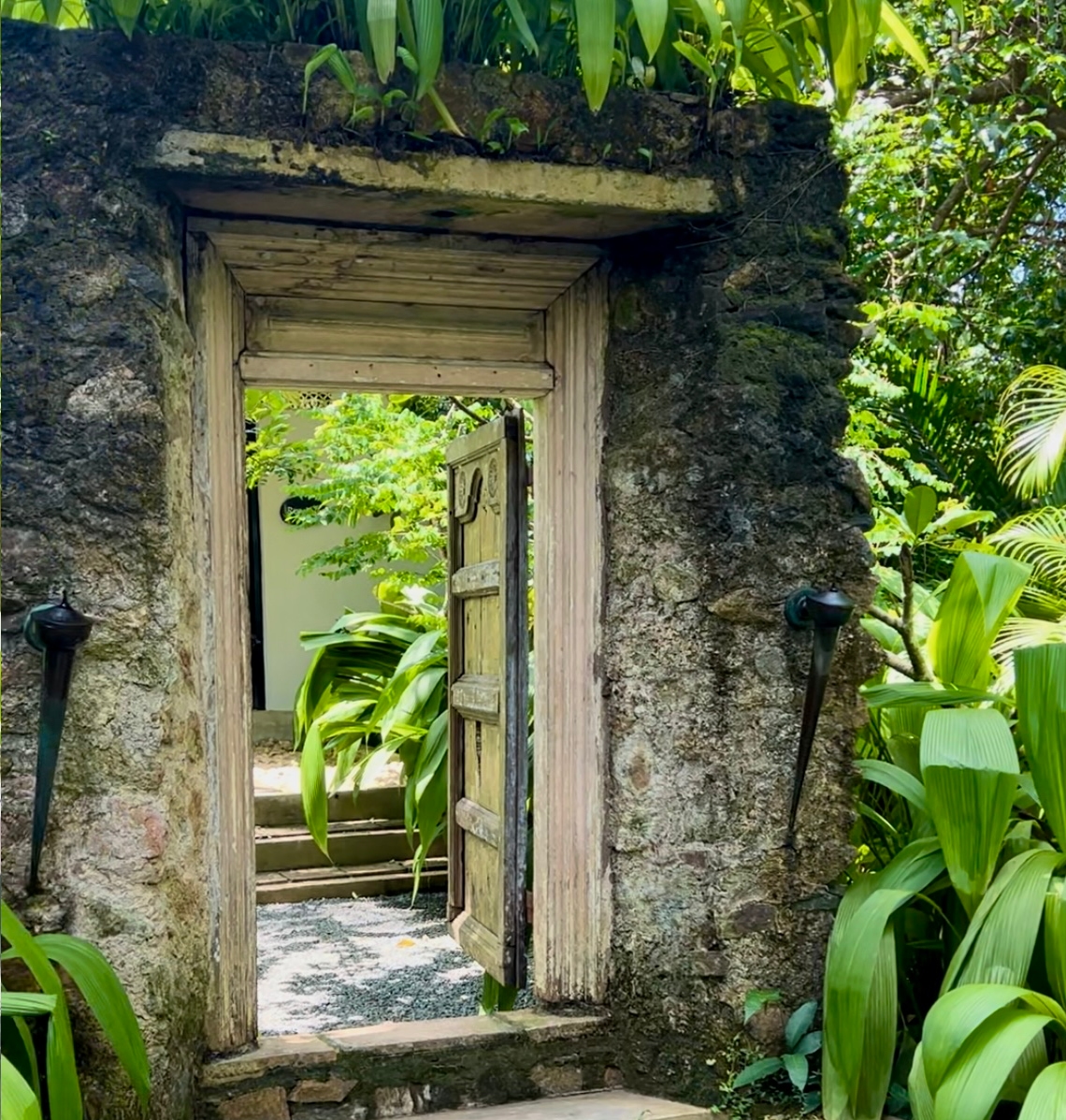 One of the doorways of the Yoga Retreat Resort