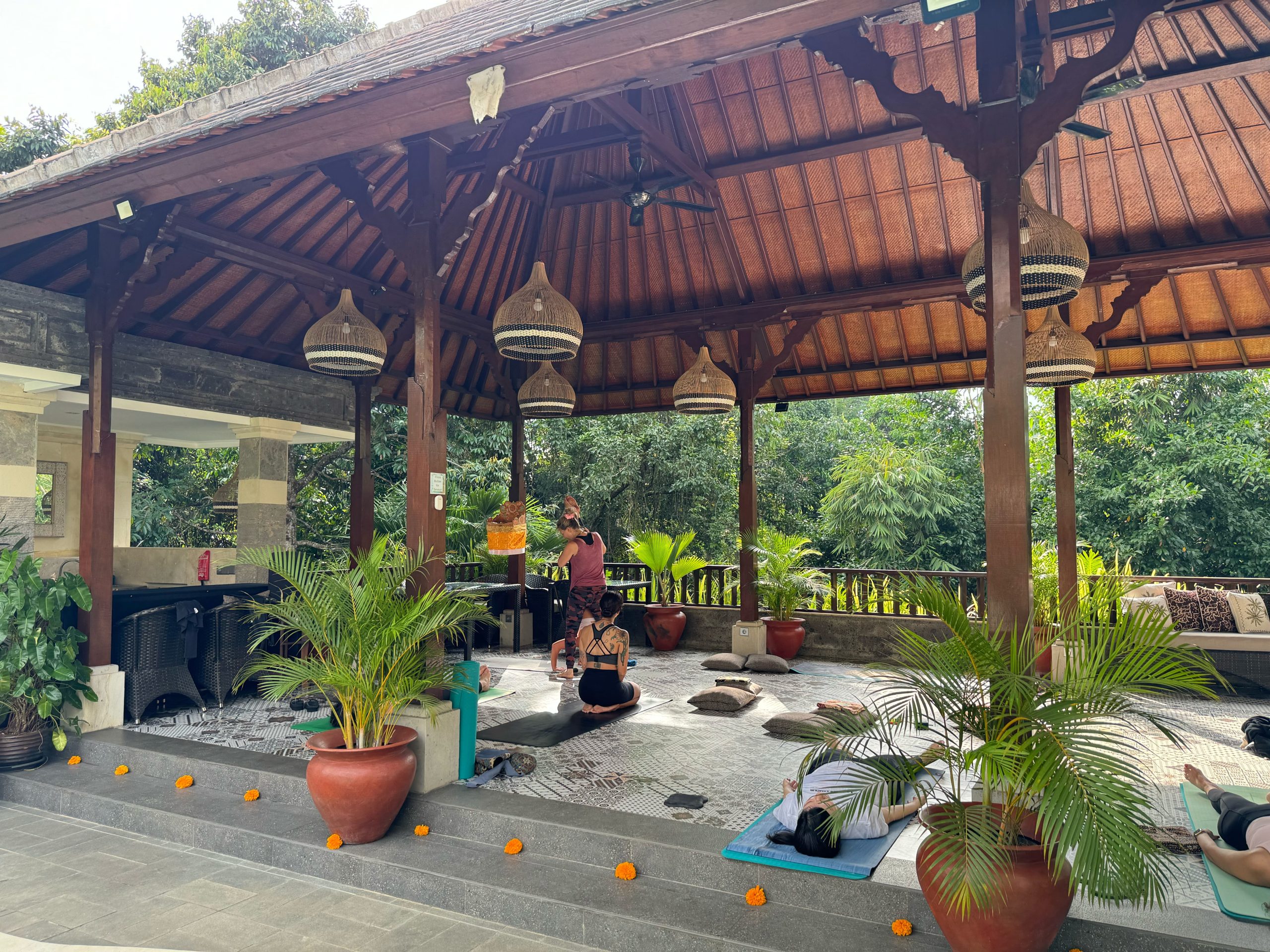 Bali Yoga Retreat - Class in progress